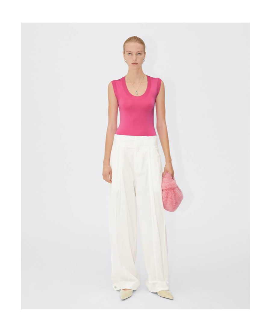 Bottega Veneta Sleeveless Knitted Vest Top In Pink