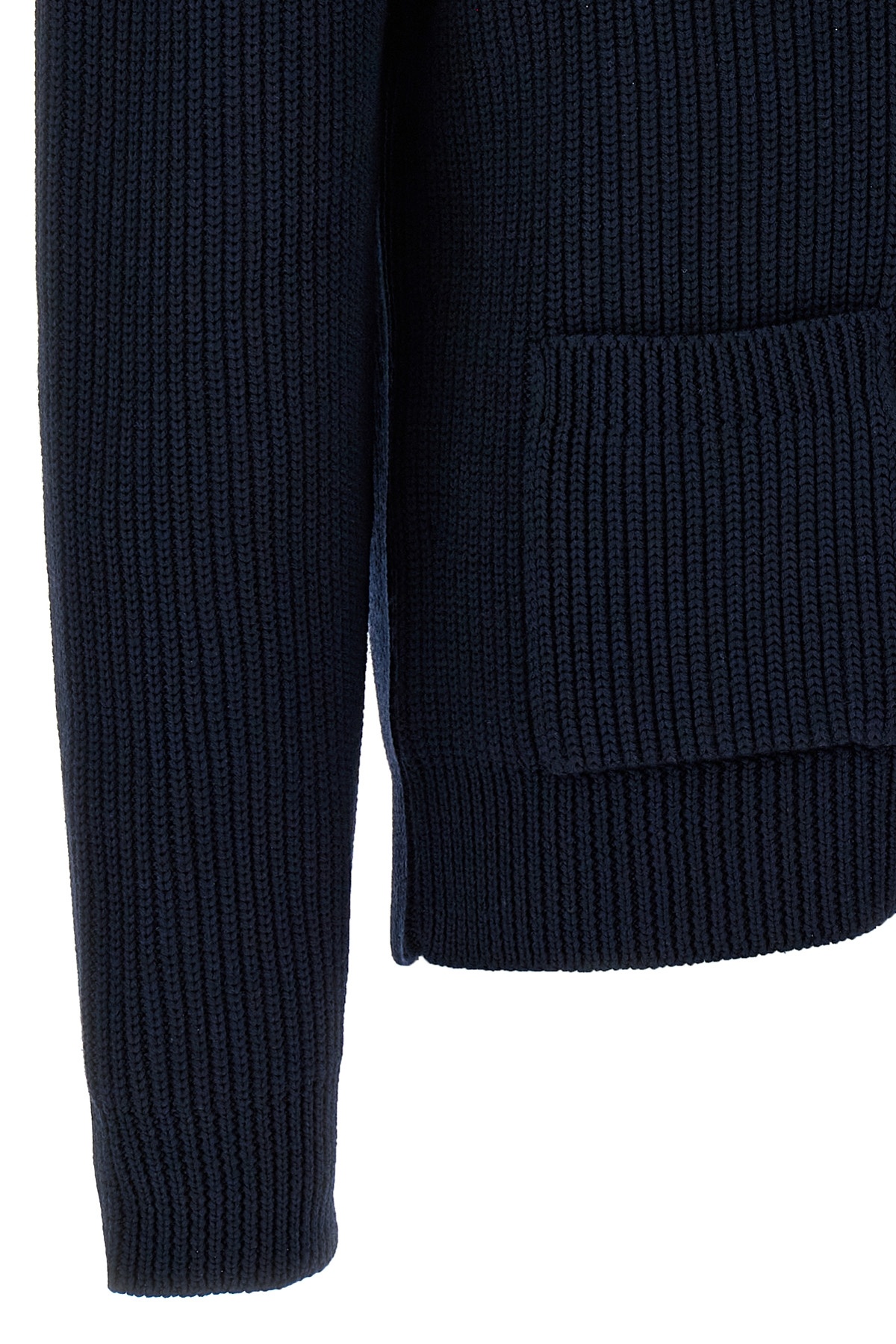 Tom Ford Silk Cardigan With Front Pockets And Shawl Collar In Black
