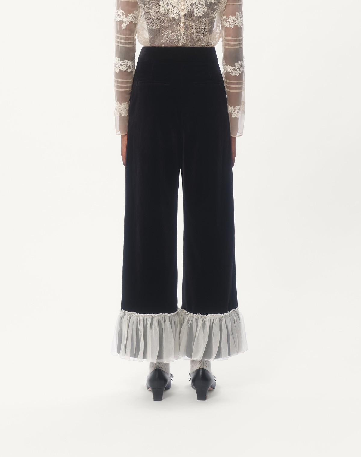 VALENTINO COTTON VELVET TROUSERS