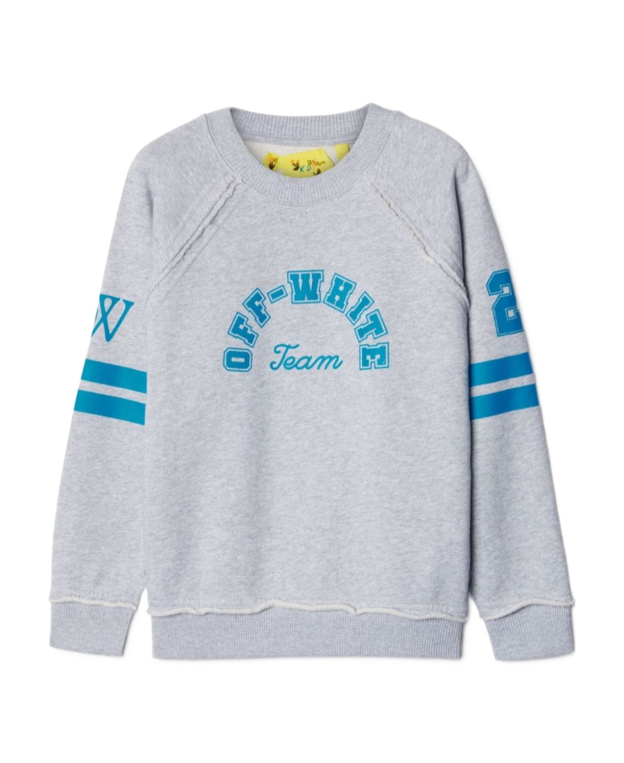 Off-white Team 23-print Cotton Sweatshirt In Gray