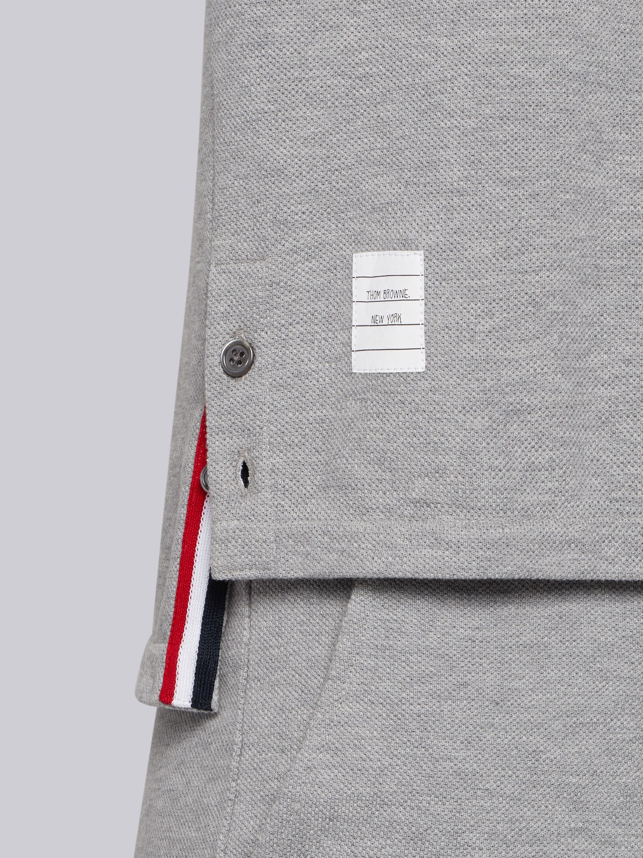 Thom Browne Classic Loopback Pique T-shirt In Gray