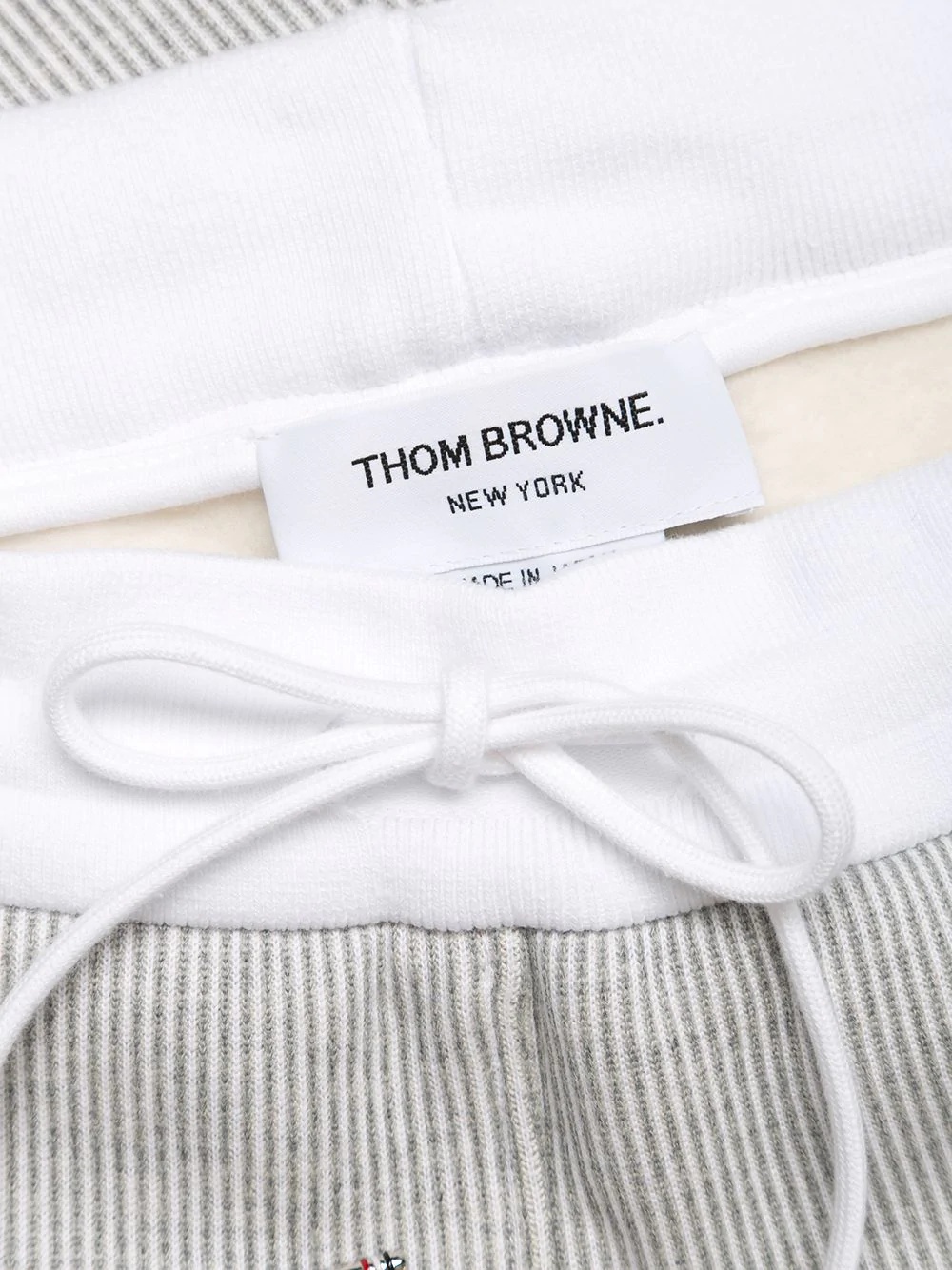 Thom Browne Rib Pull-rope Sweatpants In White