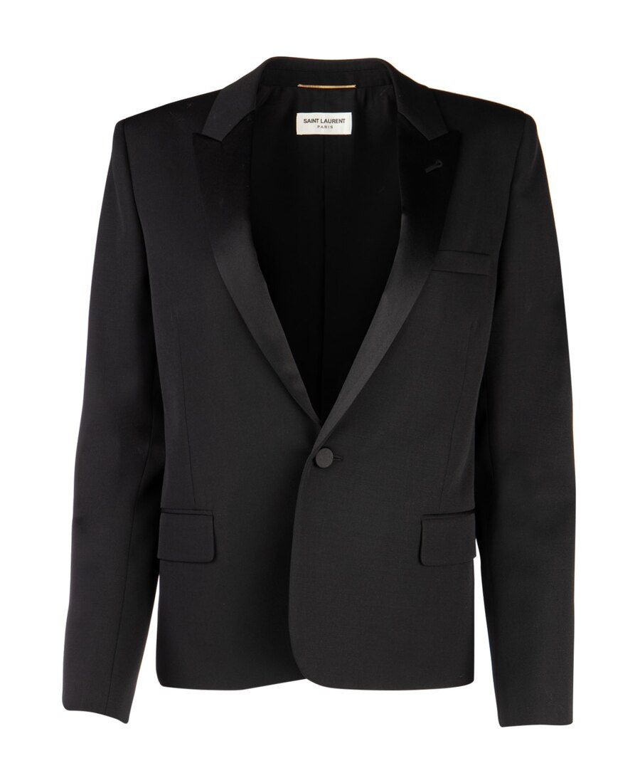 Saint Laurent Single-breasted Blazer In Black