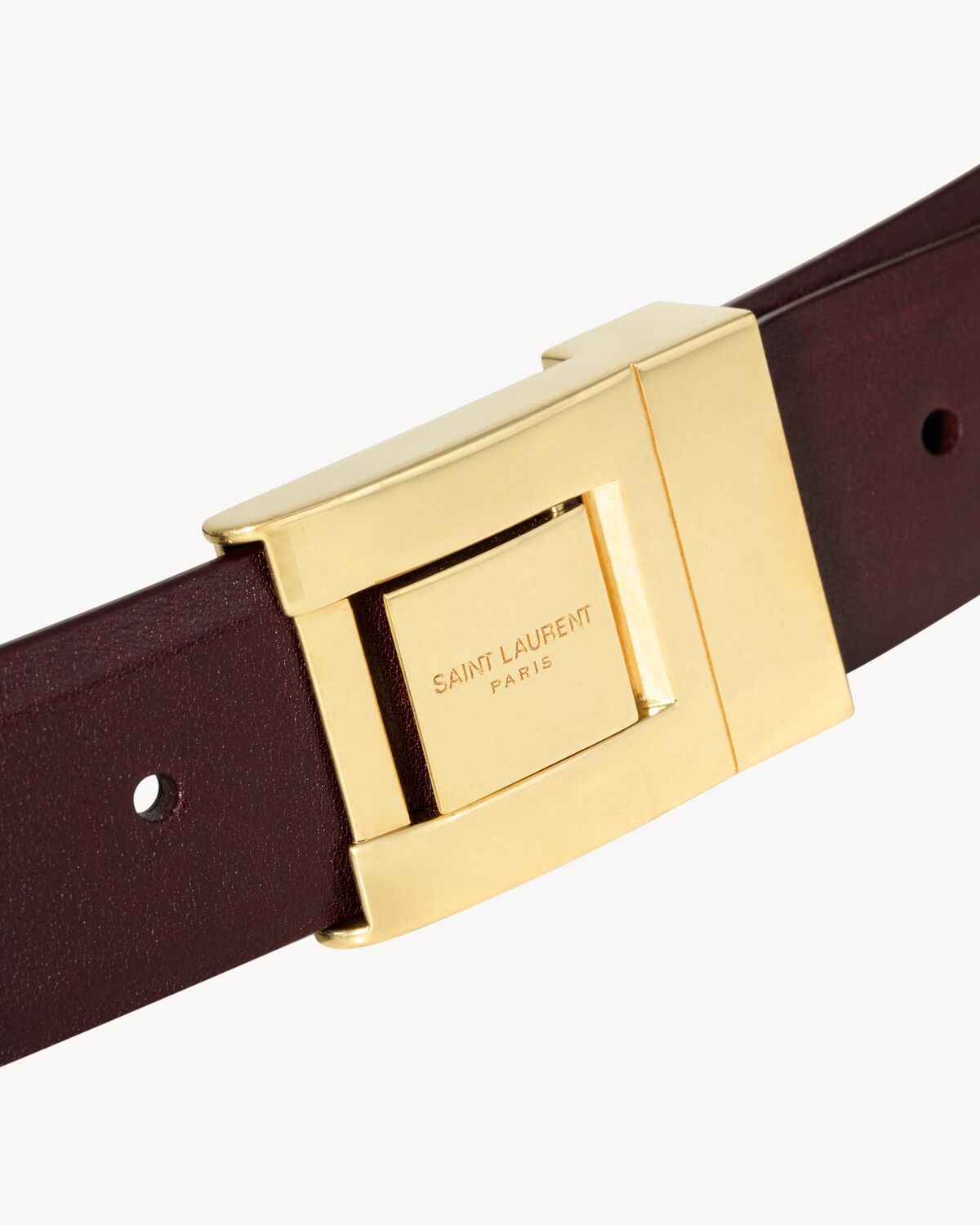 Saint Laurent La 76 Belt In Brown