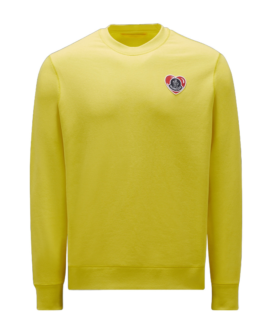 Moncler Logo Long-sleeved Sweater In Yellow