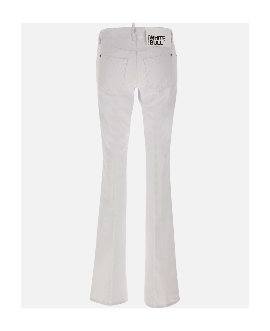 Dsquared2 Mid-rise Flared Jeans In White