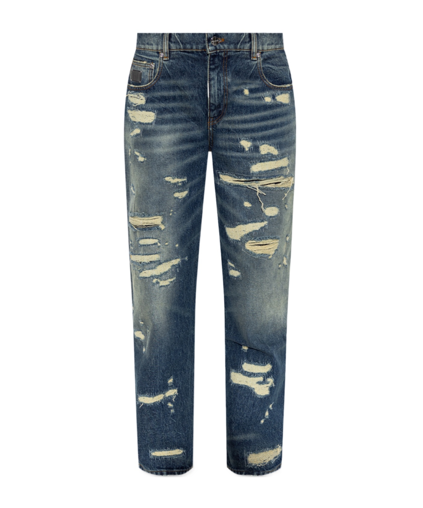 Marc Jacobs The Rip And Repair Straight Jean Jeans In Blue