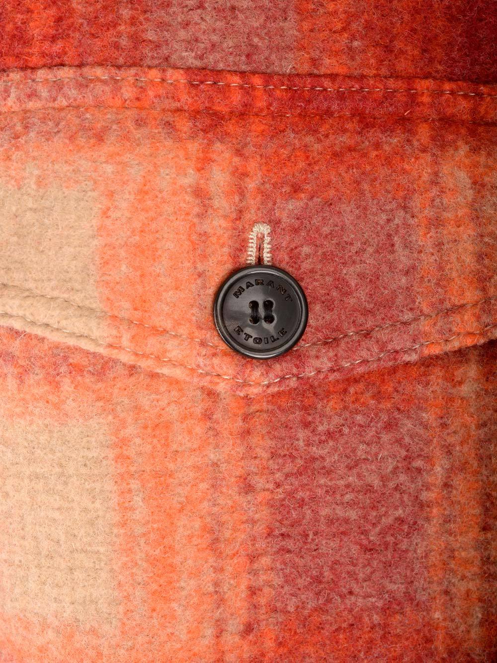Shop Isabel Marant Étoile Plaid-check Flannel Midi Coat In Red