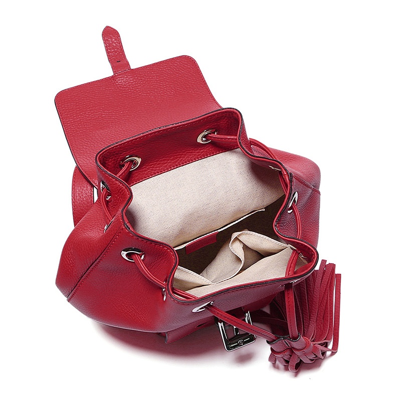 Gucci Bamboo Sac Series Backpacks In Red