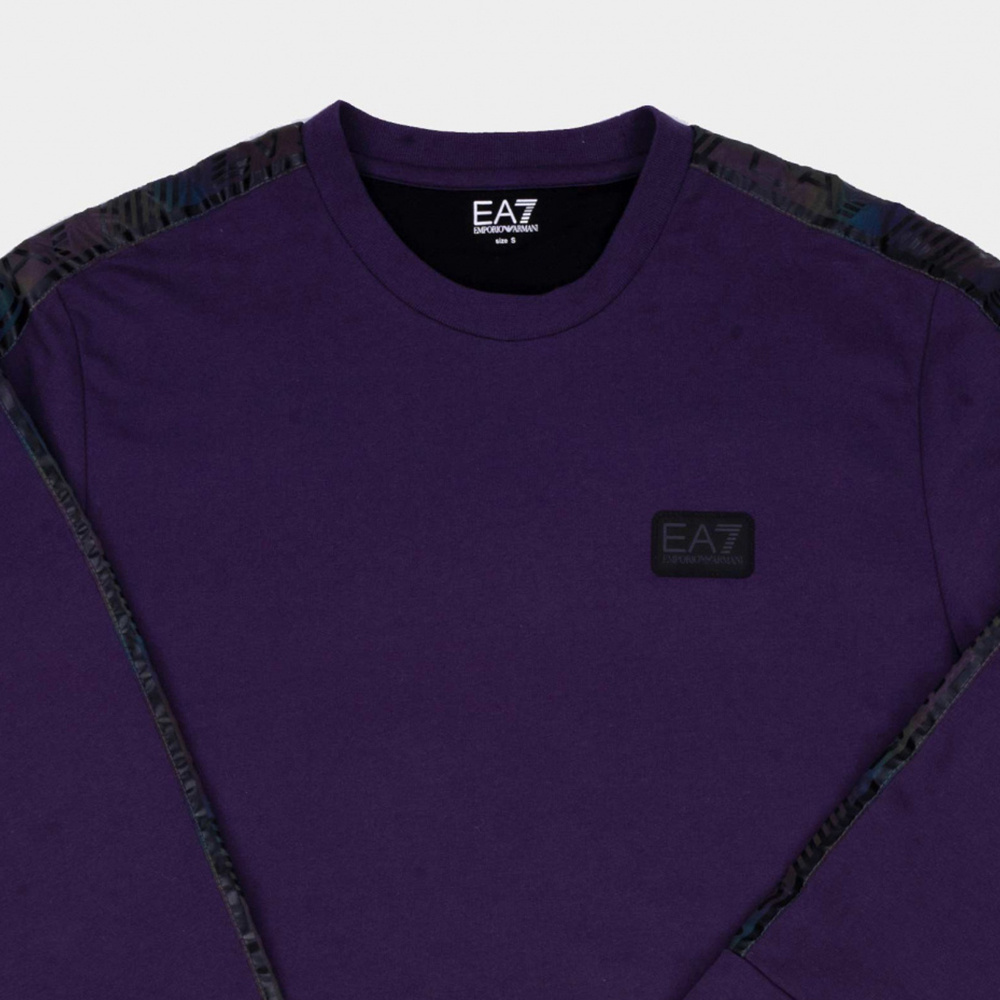 Ea7 Logo Pattern Sweater In Black