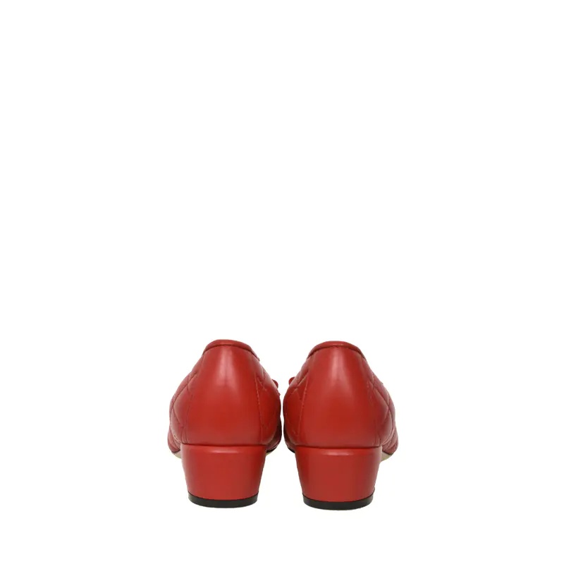 Ferragamo Bow Tie Clasp High Heels In Red