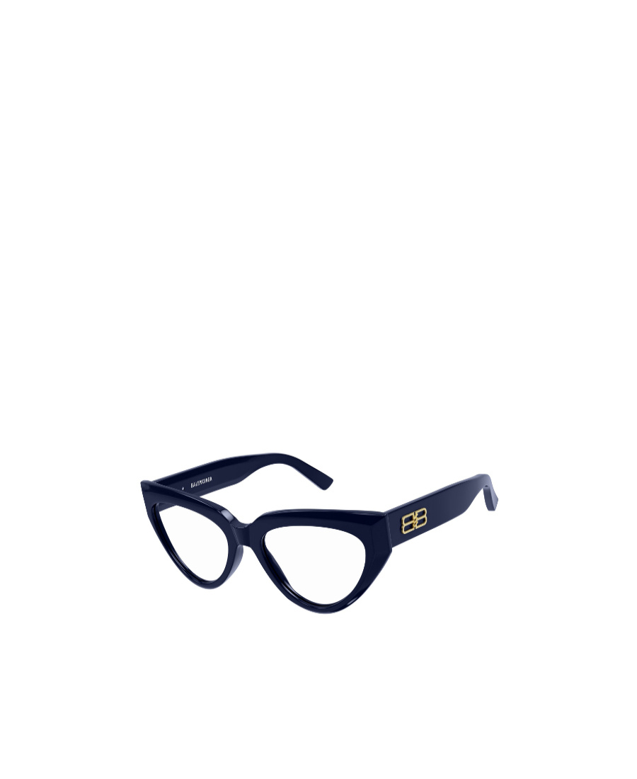 Balenciaga Logo-engraved Cat-eye Glasses In Blue