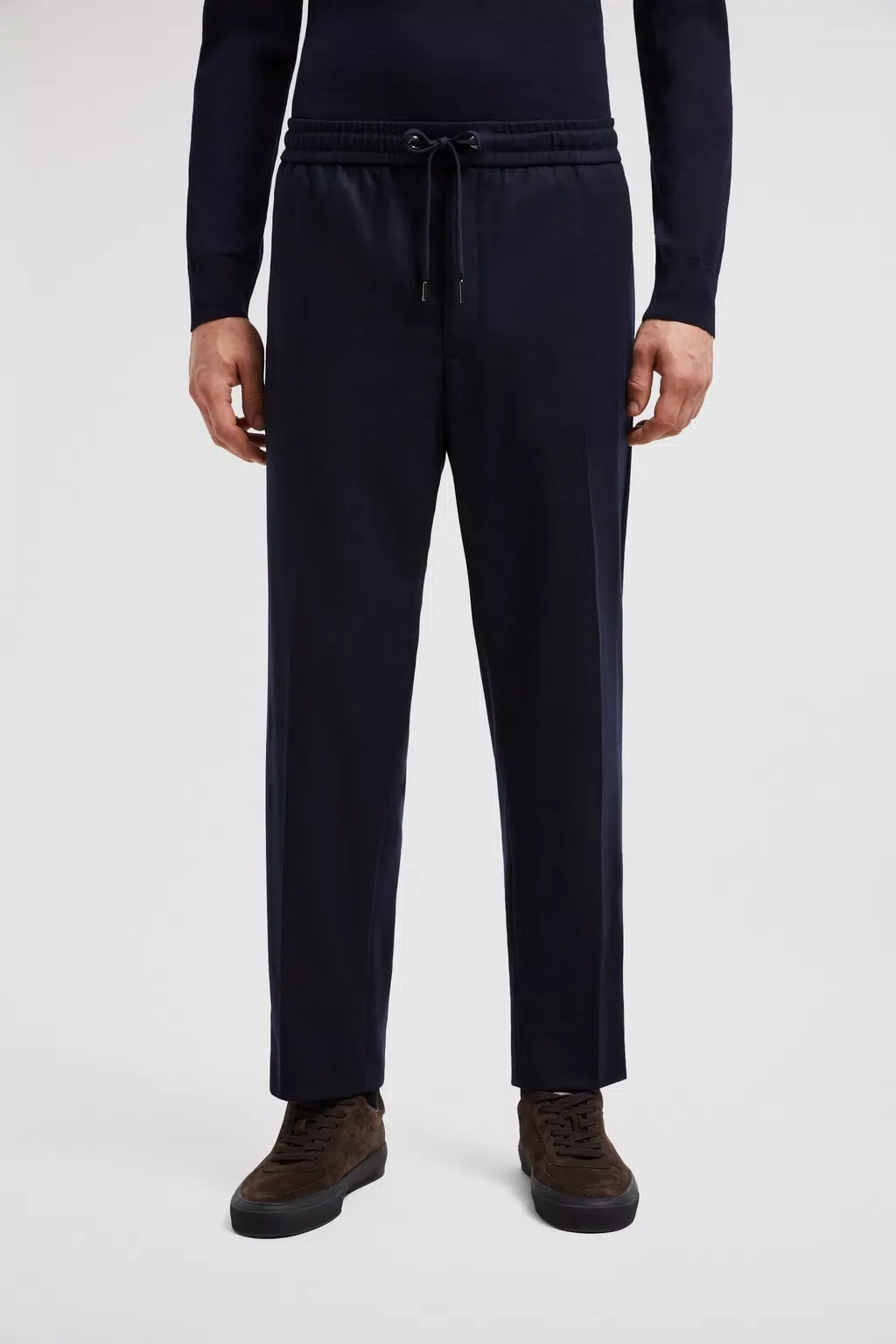 Moncler Cotton Trousers In Blue