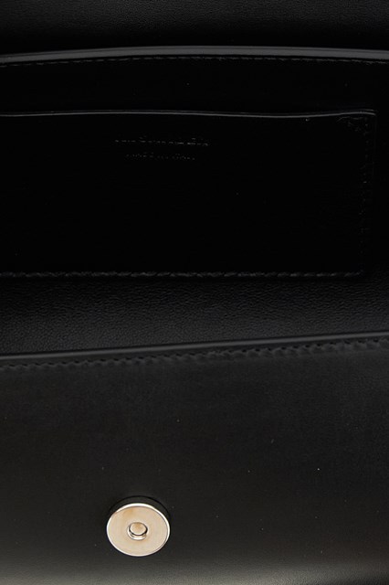 Jil Sander Cannolo Small Embellished Leather Shoulder Bag In Black