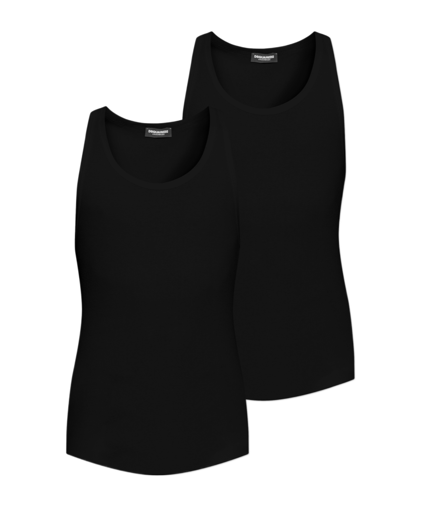 Shop Dsquared2 Sleeveless T-shirt Two-piece In Black