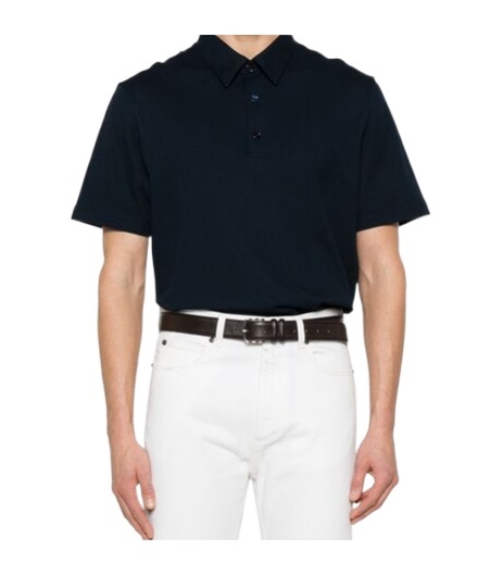 Brioni Short-sleeved Polo Shirt In Black