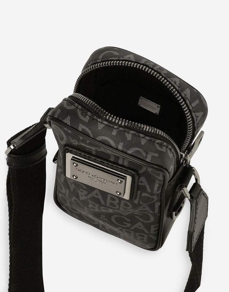 Dolce & Gabbana Logo-print Messenger Bag In Black