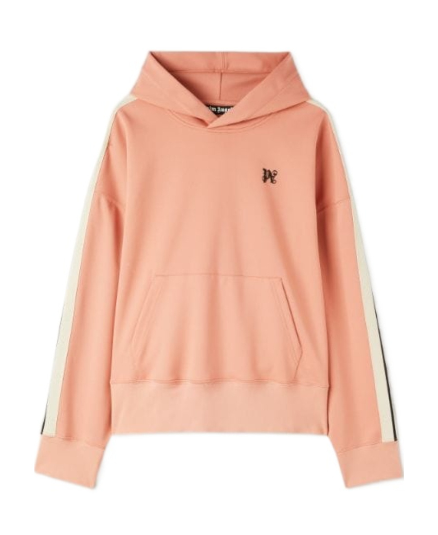 Palm Angels "track Sweatshirt With Contrasting Bands In Pink