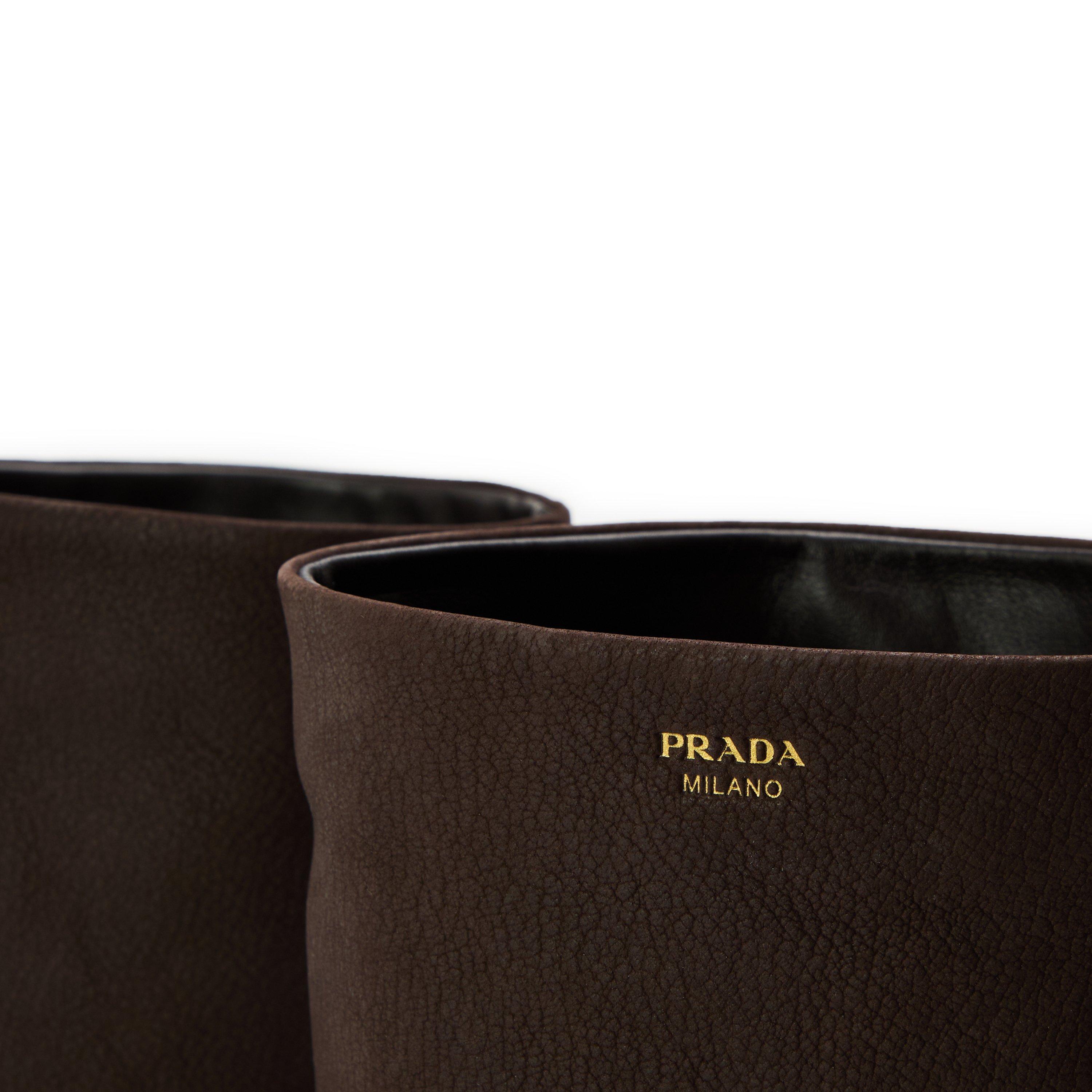 Prada Slouch Boot Ld62 In Black