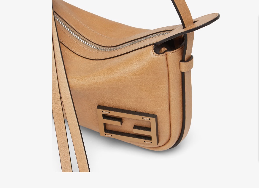 Shop Fendi Beige Leather Mini-bag In Nude