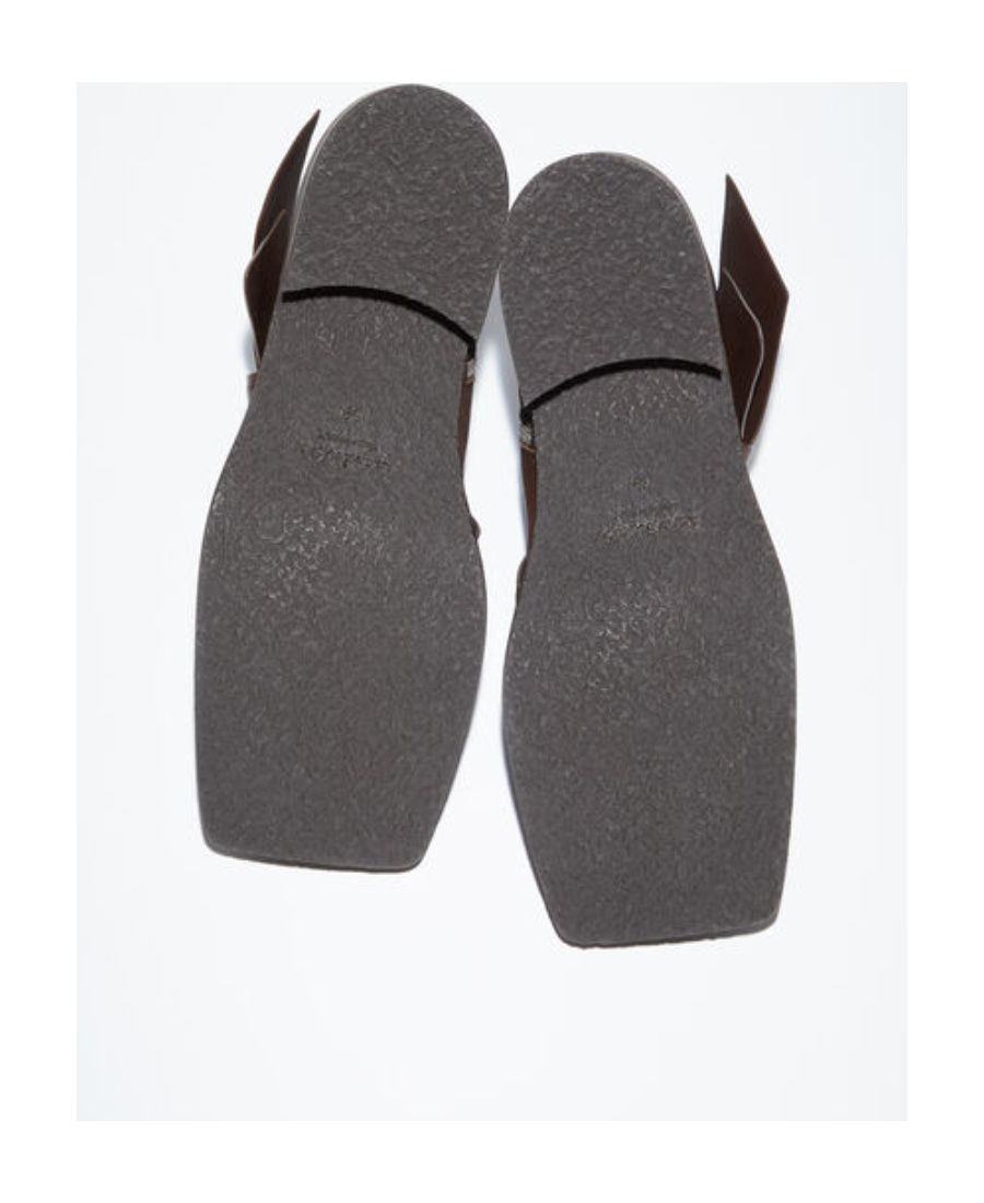 Acne Studios Musubi Knot Square Toe Bootie In Brown