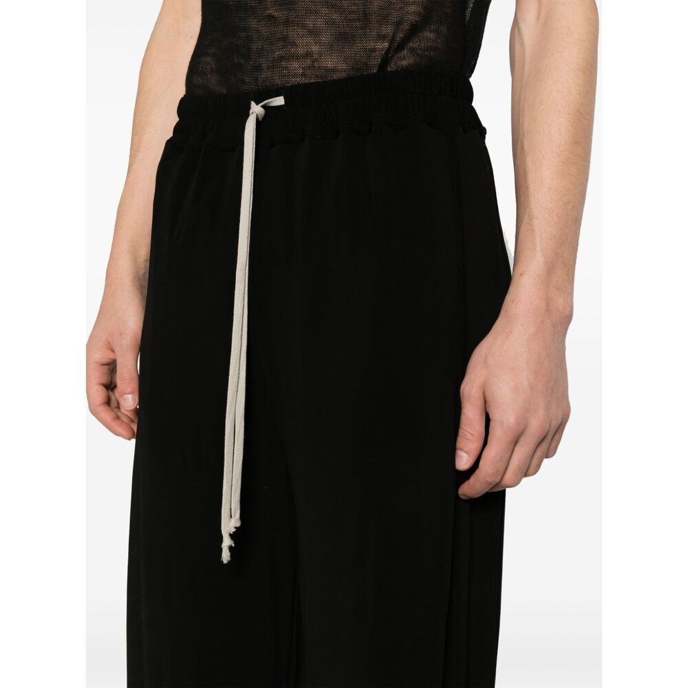 Rick Owens Organic Cotton Track Pants - Men's - Organic Cotton/elastane In Black