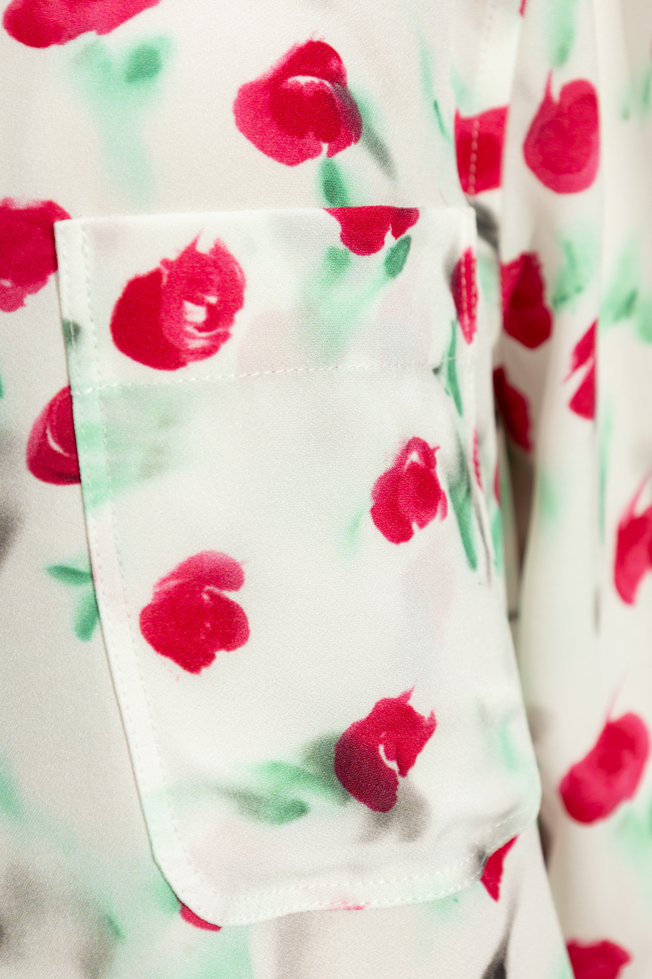 Marni Floral Print Viscose Shirt In White