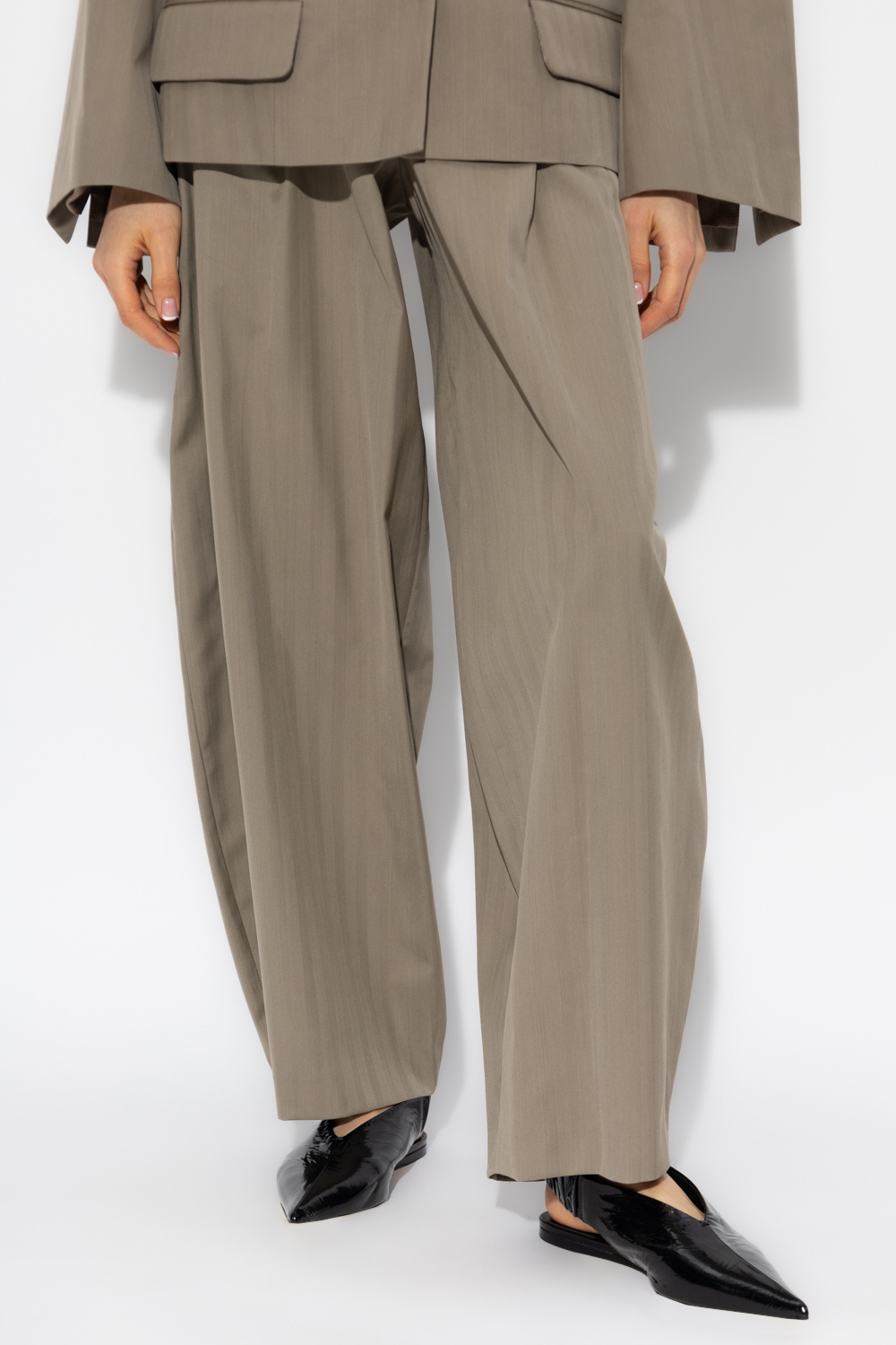 By Malene Birger Pleated Tapered Trousers
