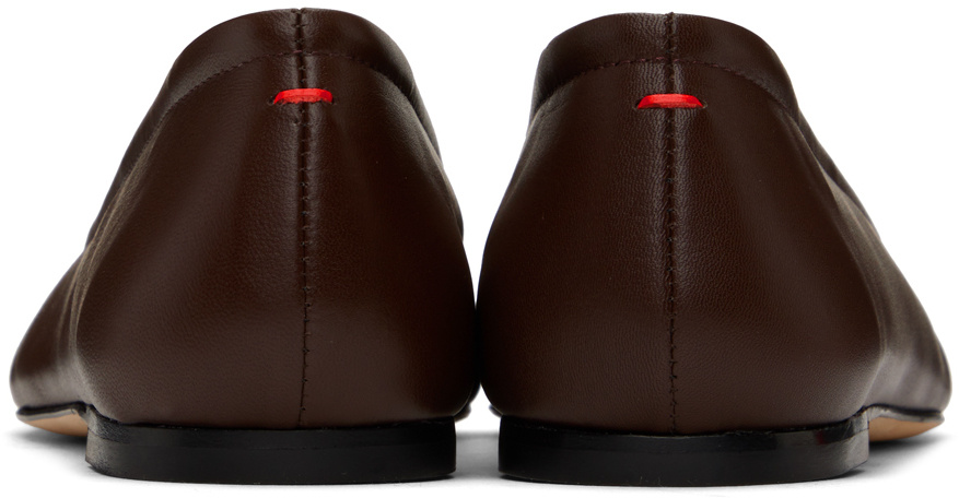 Aeyde Brown Delfina Ballerina Flats In Black