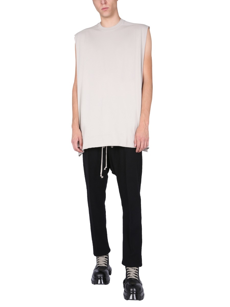 Rick Owens Drop-crotch Track Pants In Black