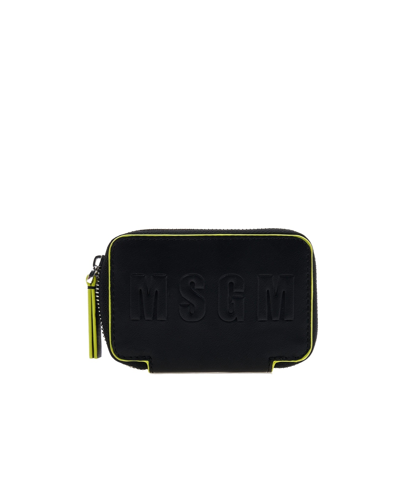 Msgm Zipper Wallet In Black