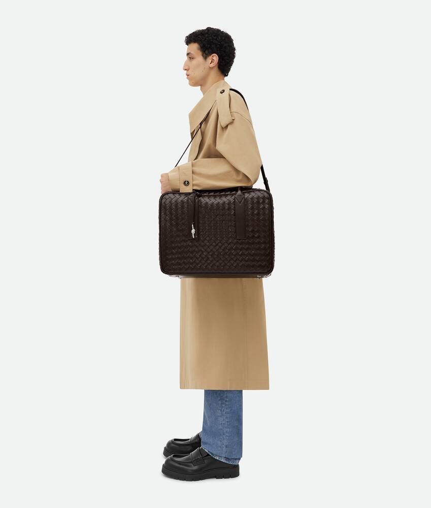 Bottega Veneta Getaway Weekender In Brown