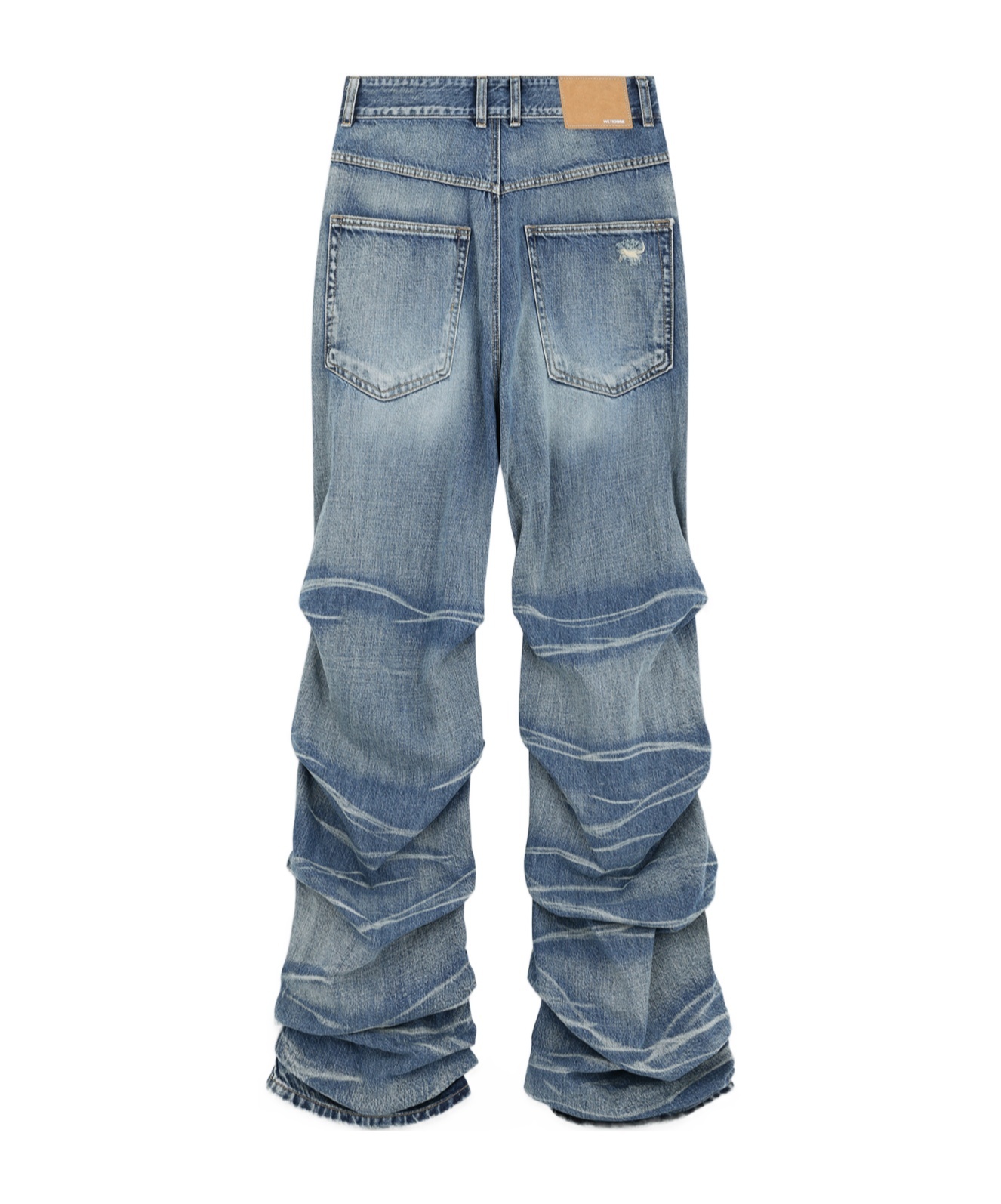 We11 Done Denim Trousers With Belt Loops In Gray