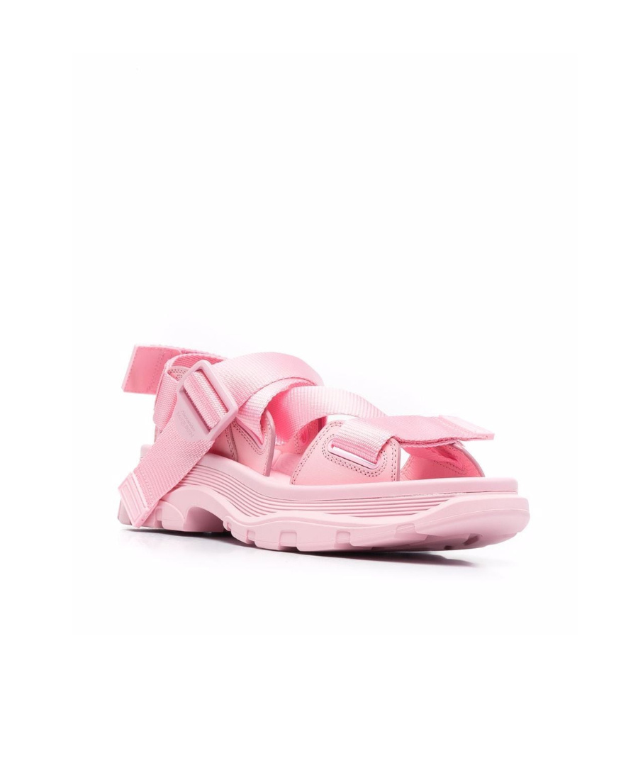 Alexander Mcqueen Tread Flat Sandals In Pink