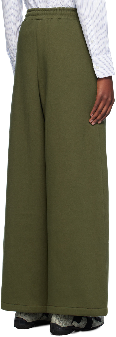 Open Yy Green Argyle Wide Sweatpants In Brown