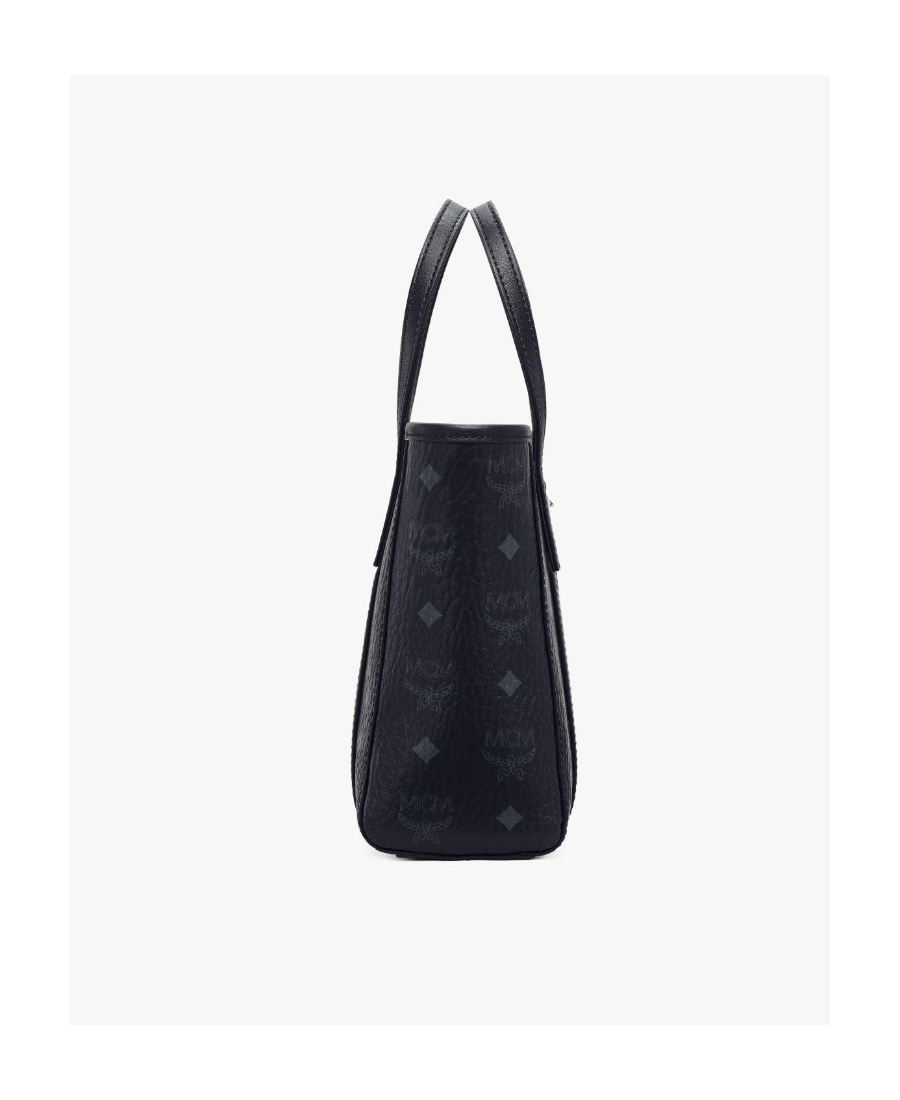 Mcm Small Logo-print Tote Bag In Black