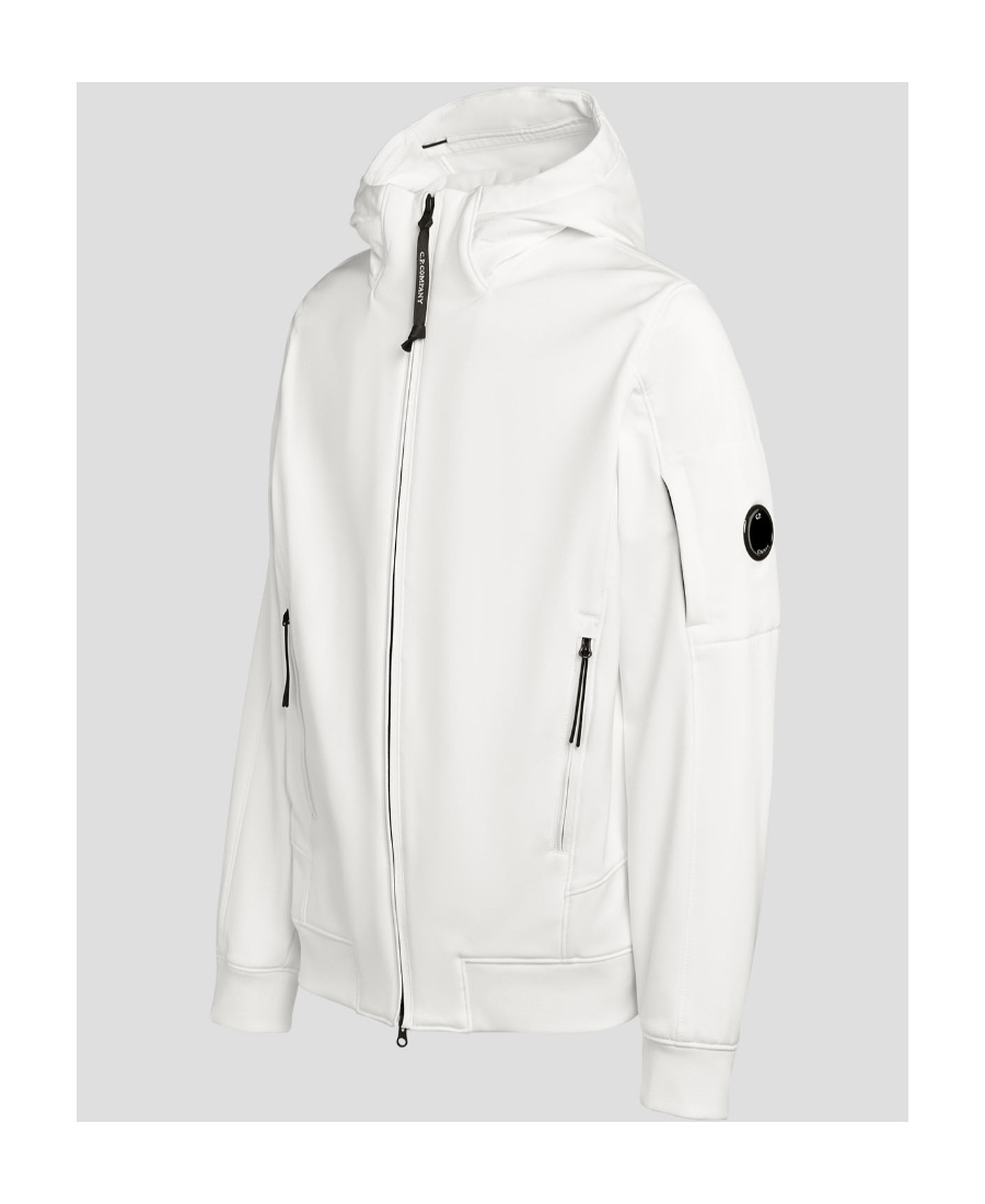 C.p. Company Lens-detail Zip-up Hooded Jacket In White