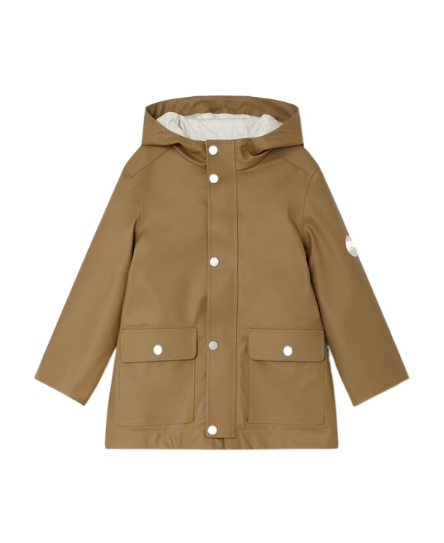 Bonpoint Raindrop Hooded Coat In Brown