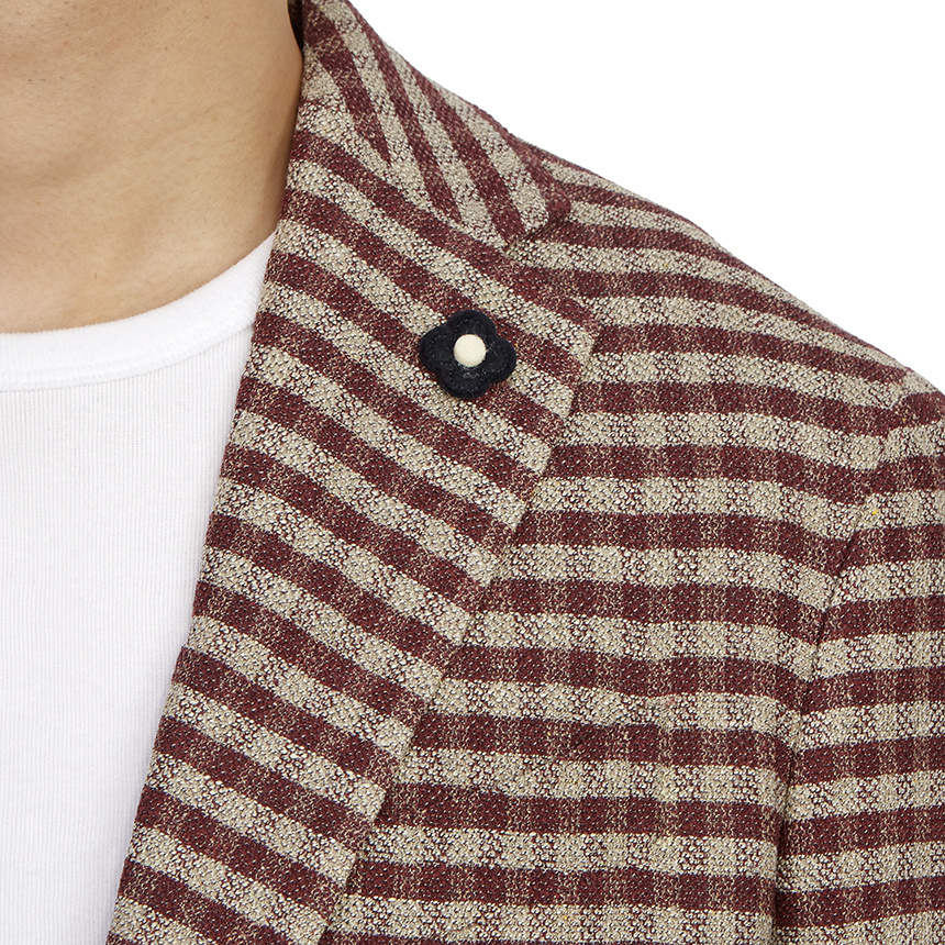 Lardini Long Sleeved Suit Jacket In Brown