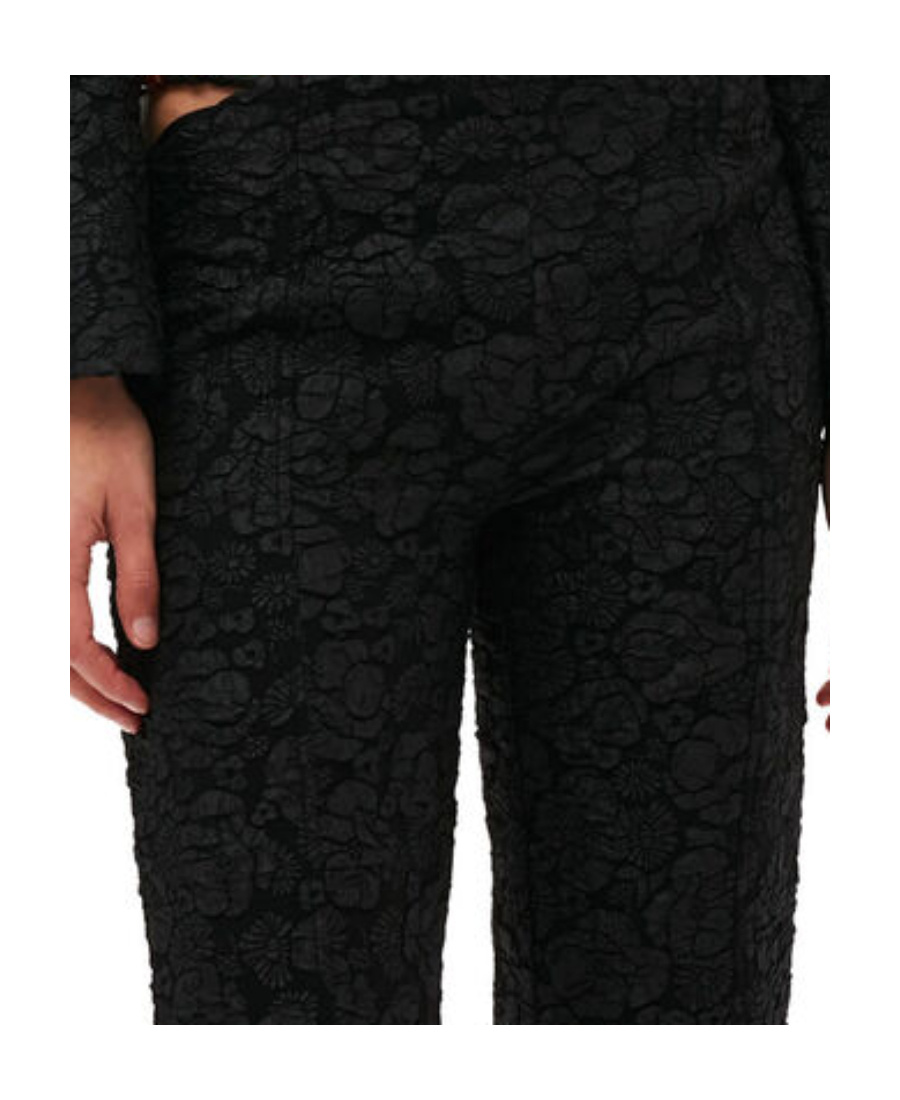 GANNI GANNI JACQUARD FLARED PANTS