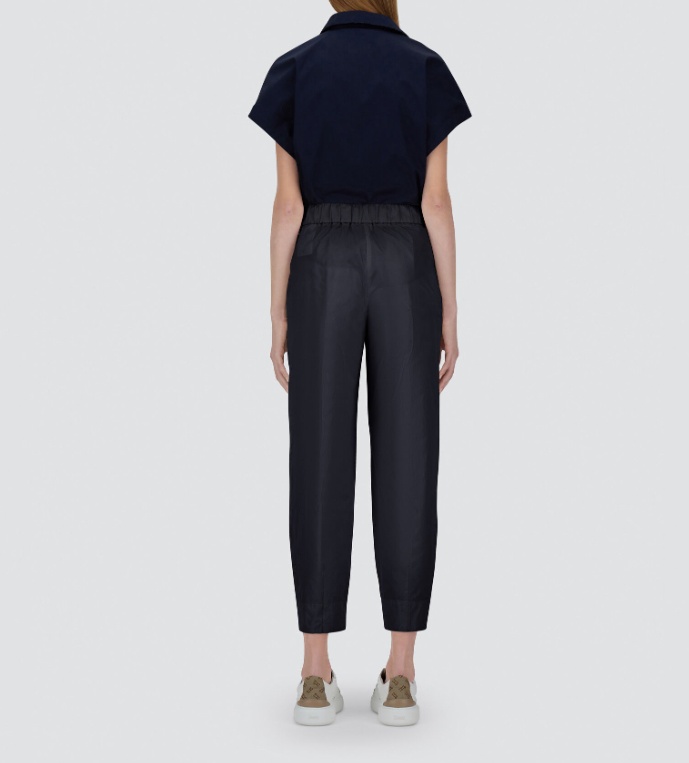 Herno New Techno Taffeta Trousers In Blue