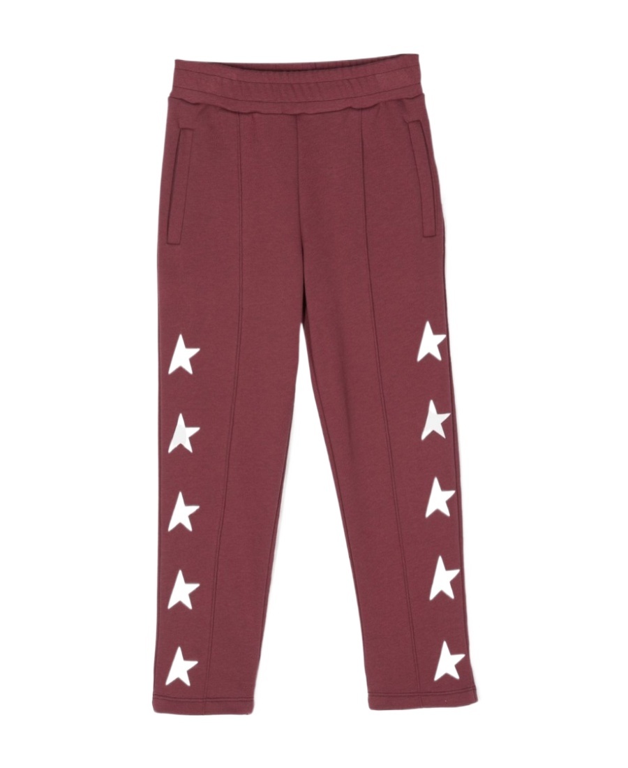 Golden Goose Star-print Cotton-jersey Track Pants In Red