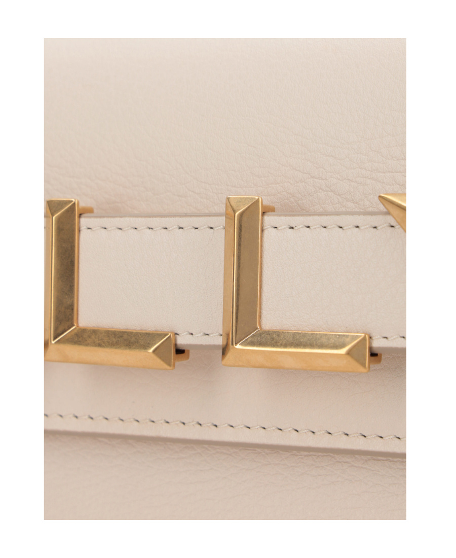 Bally Logo Plaque Crossbody Bag In Nude