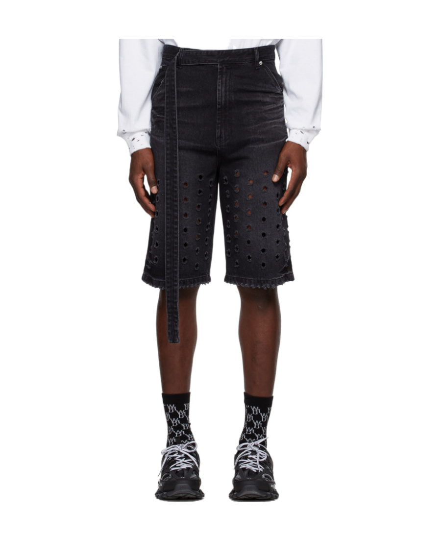 We11 Done Non-stretch Denim Shorts In Black