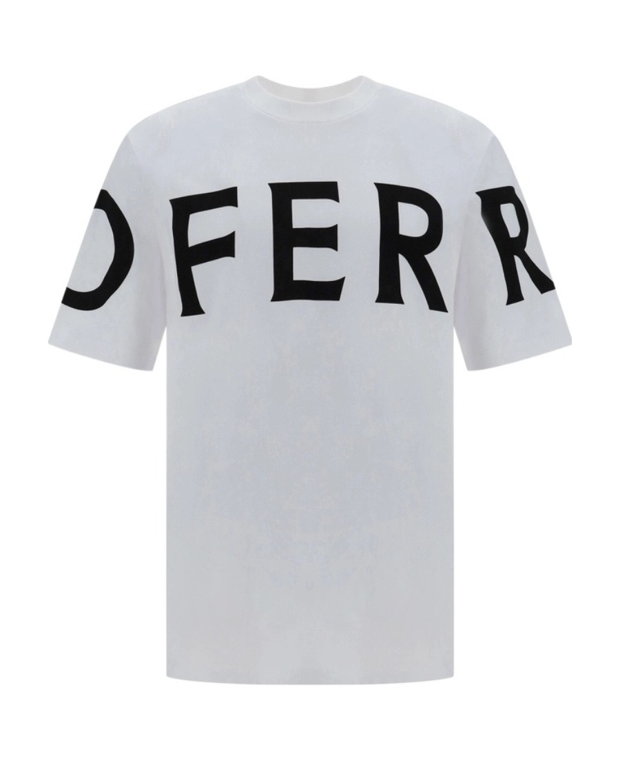 Ferragamo White Oversize Cotton T-shirt In White