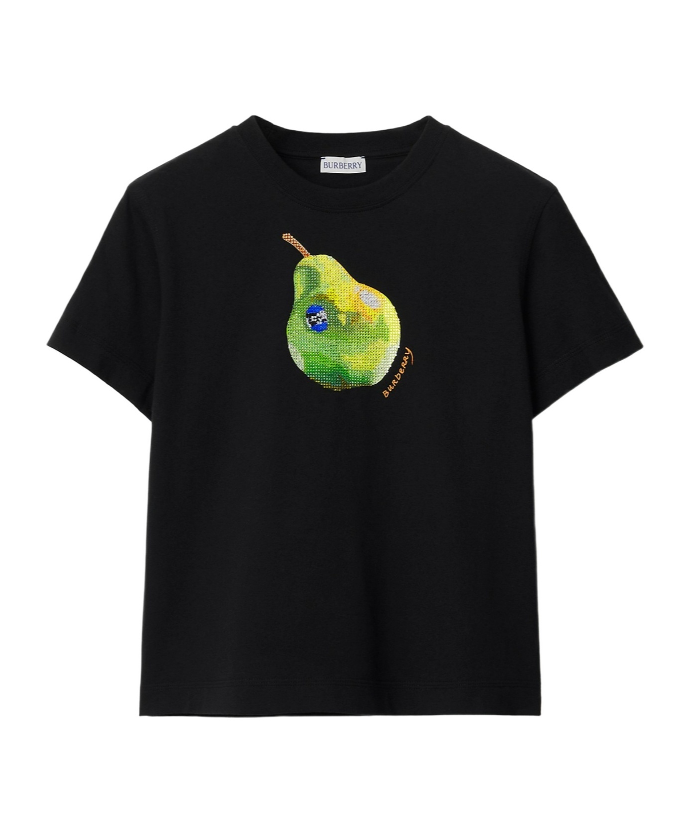 Burberry Crystal-embellished Cotton T-shirt In Black