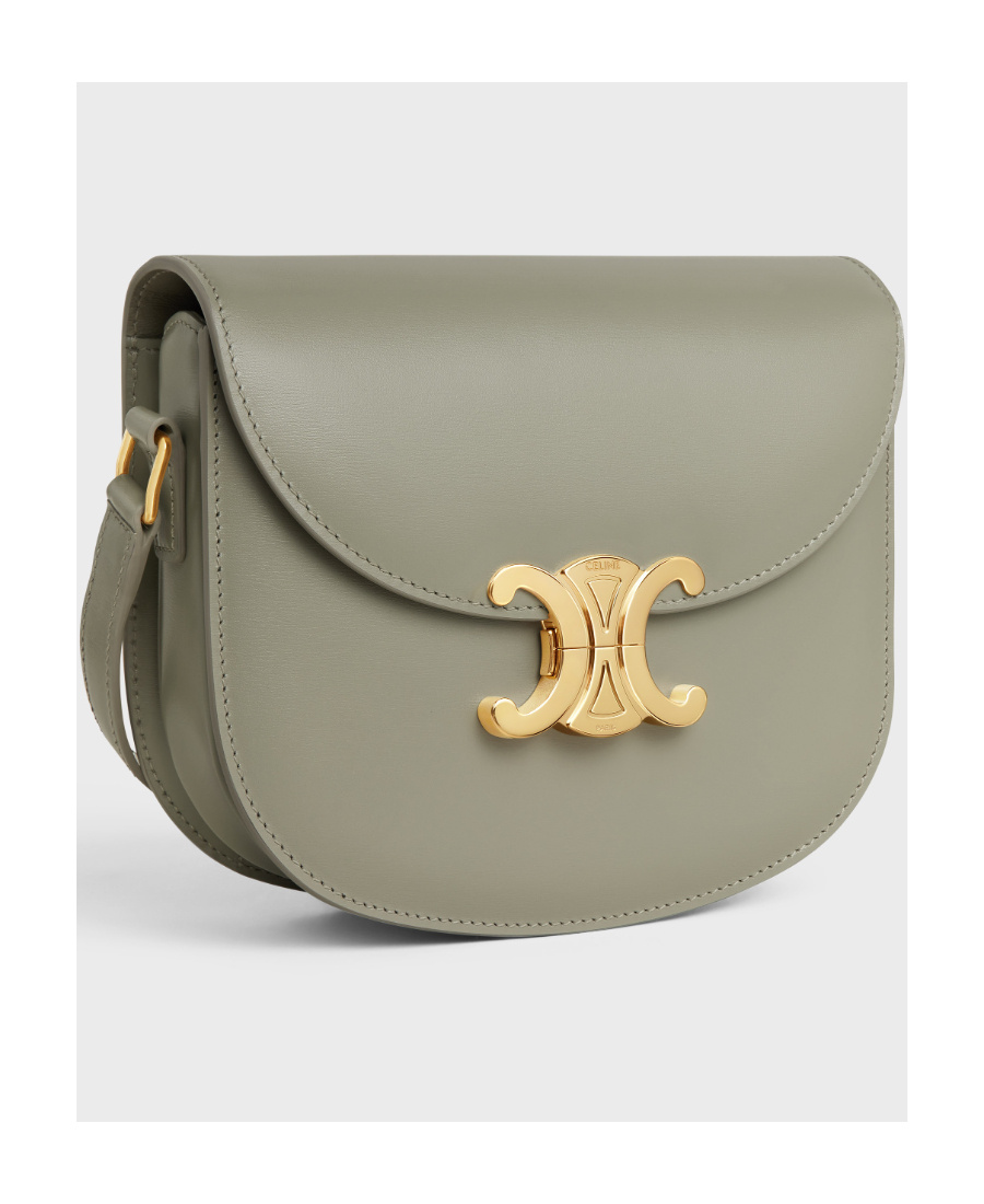 Celine Besace Clea Flip Shoulder Bag In Green