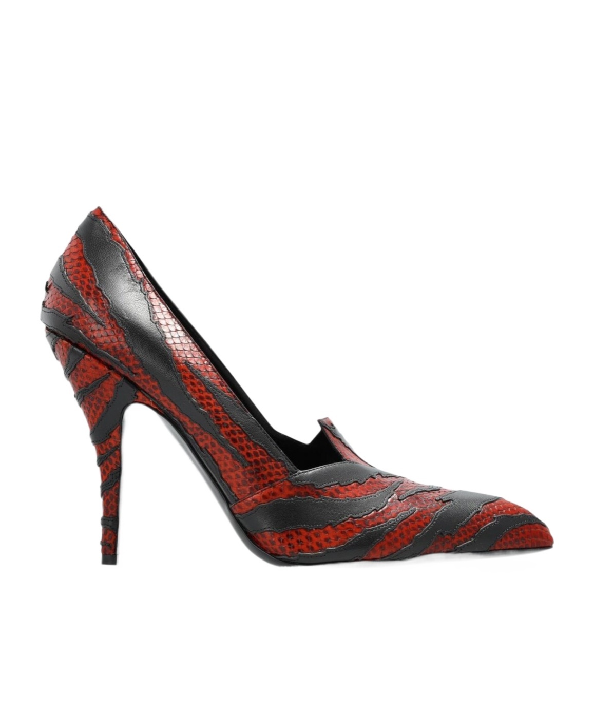 Versace Tigre Pattern Heeled Pumps In Black