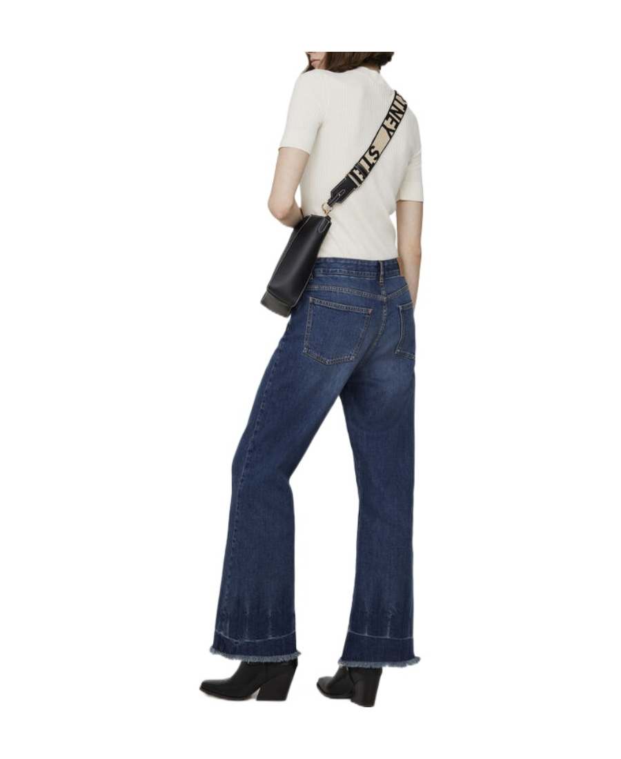 Shop Stella Mccartney Cropped Flared Jeans In Blue