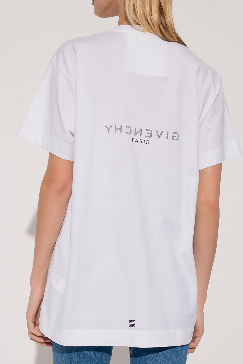 Givenchy 4g Emblem Printed Crewneck T-shirt In White